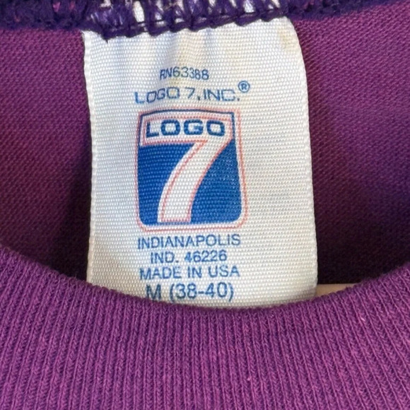 Vintage Single Stitch Logo 7 NBA Lakers 1988 Champions Shirt Medium Made In USA - Picture 4 of 5